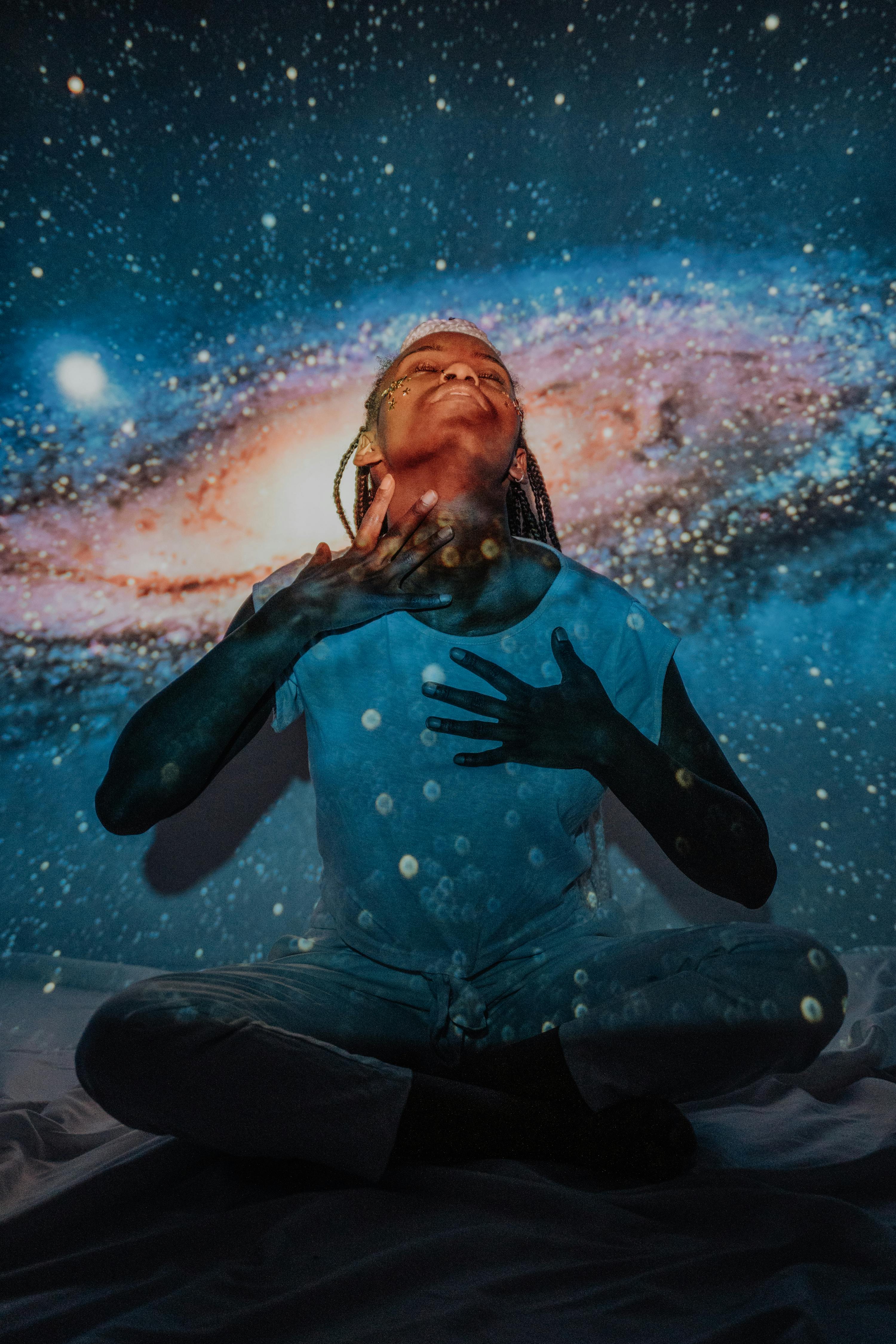 Woman awakened and fully alive after a birth chart reading with astrology coach Melissa Perry